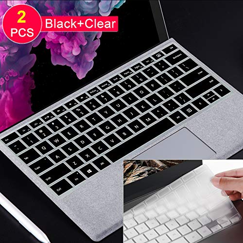 Product Cover [2Pcs] Lapogy-Silicone Protective Keyboard Coverskin for Microsoft Surface Laptop 2 2018, Surface Laptop 2017, Surface Book, Surface Book 2 13.5