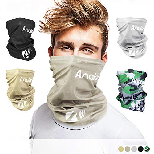 Product Cover ANALAN Dust Mask Half Face Cover Mask Bandana Neck Gaiter Sun Protection Headwear for Men and Women Girls Boys Outside Sports (Desert Grey)