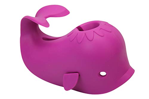 Product Cover Bath Spout Cover for Bathtub - Faucet Baby Covers Protects Baby During Bathing Time While Being Fun. Cute Soft Whale Making for Enjoyable Safe Baths Your Child Will Love. (1 Pack, Purple)