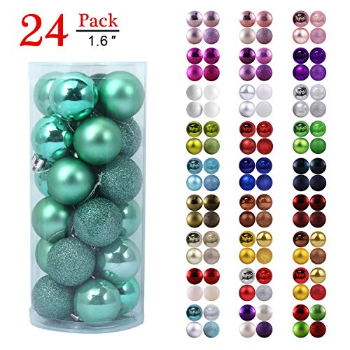 Product Cover GameXcel Christmas Balls Ornaments for Xmas Tree - Shatterproof Christmas Tree Decorations Perfect Hanging Ball Teal 1.6