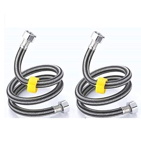 Product Cover Harman Industries 304 Grade Stainless Steel Straight Thread Faucet Hose Connection Pipe for Geysers (1.5-feet, 18-inch) - 2 Pieces