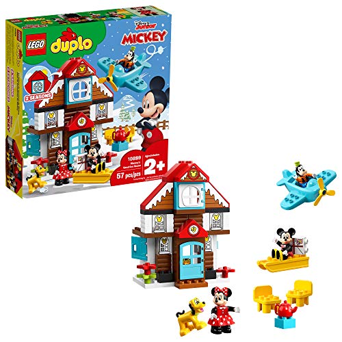 Product Cover LEGO DUPLO Disney Mickey's Vacation House 10889 Toy House Building Set for Toddlers with Minnie Mouse, Goofy, Pluto and Mickey Mouse Figures (57 Pieces)