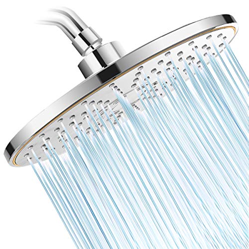 Product Cover Baban Rainfall Shower Head,3-Settings 9 inch Large High Pressure Rain Shower Head ABS Polish Chrome Finish with Filter to Anti-clog Anti-leak, Awesome Shower Experience for Bathroom Home Hotel