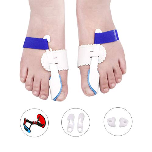 Product Cover Bunion Corrector, Bunion Splints and Bunion Relief for Hallux Valgus, Big Toe Joint,Adjustable Bunion Splint Protector Sleeves kit F or Women and Men,7 pcs