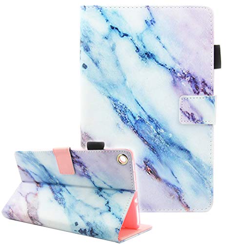 Product Cover Fvimi All-New HD 8 Case, Slim Fit Folio Stand Leather Cute Design Smart Cover with Auto Wake/Sleep Function for HD 8 8th Generation 2018 / 7th Generation 2017 / 6th Generation 2016, Marble