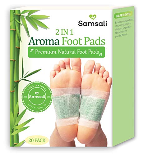 Product Cover Samsali Foot Pads, Upgraded 2 in 1 Nature Foot Pads, Rapid Foot Care and Pain Relief, Higher Efficiency Than Foot Sleeve and Metatarsal Pads, Best Foot Pads for Foot Care, 20 Packs