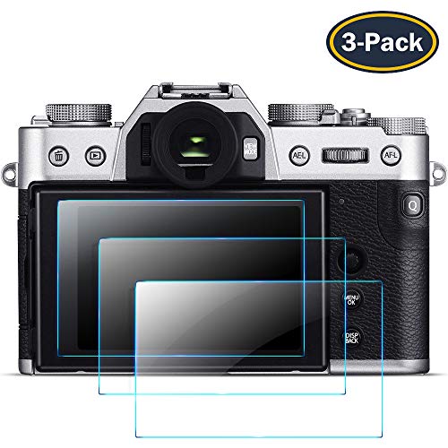 Product Cover QIBOX Compatible with Fujifilm X-T30 Screen Protector, 3-Pack Tempered Glass LCD Protective Screen Guard Compatible for Fujifilm X-T30 X-T100 X-E3 X-A1 X-A2 X-M1 X-T20 X-T10 X30 Panasonic Lumix lx100