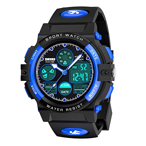 Product Cover My-My Outdoor Toys for 5-12 Year Old Boys, LED 50M Waterproof Digital Sport Watches for Kids Birthday Presents Gifts for 5-12 Year Old Boys Toys Age 5-12 ZHBlue MMUSPW01