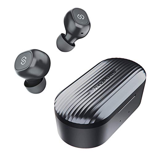Product Cover SoundPEATS True Wireless Earbuds 5.0 Bluetooth Headphones in-Ear Stereo Wireless Earphones with Mic, One-Step Pairing, Total 35 Hours, Binaural/Monaural Calls, Upgraded TrueFree Plus