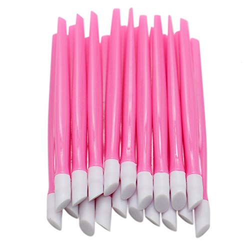 Product Cover WEFOO 20PCS Plastic Handle Nail Art Tool Rubber Tipped Nail Cuticle Pusher and Nail Cleaner