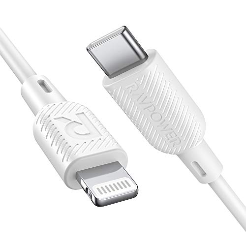 Product Cover USB C to Lightning Cable RAVPower [3Ft Mfi Certified] Supports Power Delivery Fast Charging with Type C Pd Charger Compatible with iPhone 11/ Pro/Max/X/XS/XR/XS Max/8/Plus