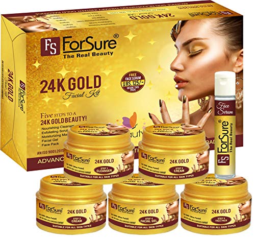 Product Cover ForSure The Real Beauty 24K Gold Facial Kit With free Serum For Women and Girls