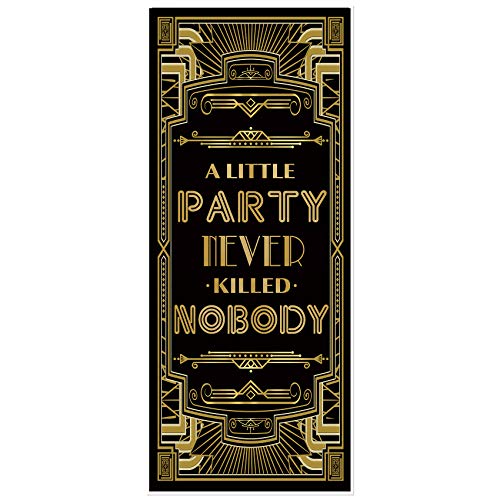 Product Cover musykrafties Roaring 20s A Little Party Never Killed Nobody Door Cover Art Deco Jazz Party 72x30inch