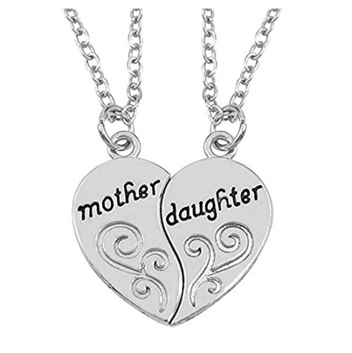 Product Cover CARDEON 2pcs Gift for Daughter Mom Matching Heart Pendant Jewelry Mother Daughter Necklace Mothers Day Gifts for Mom Birthday Gifts