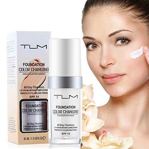Product Cover TLM Concealer Cover 30ML, Flawless Colour Changing Foundation Makeup Base Nude Face Liquid Cover Concealer by alkcam (1 PCS)