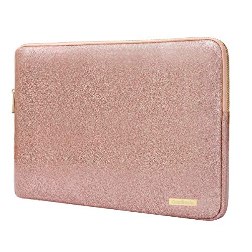 Product Cover Laptop Sleeve Case Bag 13inch- Waterproof Glitter PU Leather Protective Cases Cover Compatible 13.3 Inch MacBook Air Pro Retina /Surface Laptop, Rose Gold