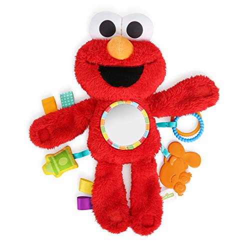Product Cover Bright Starts Sesame Street Elmo Travel Buddy On-The-Go Plush Take-Along Toy, Ages 0-12 Months