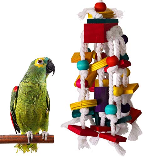 Product Cover RYPET Bird Chewing Toy - Parrot Cage Bite Toys Wooden Block Bird Parrot Toys for Small and Medium Parrots and Birds