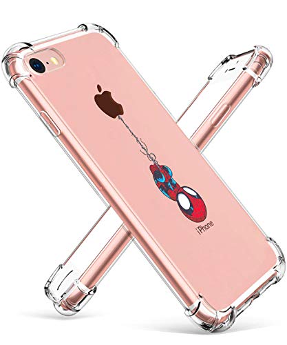 Product Cover Logee TPU Spider Funny Cute Cartoon Clear Case for iPhone 6/6S 4.7