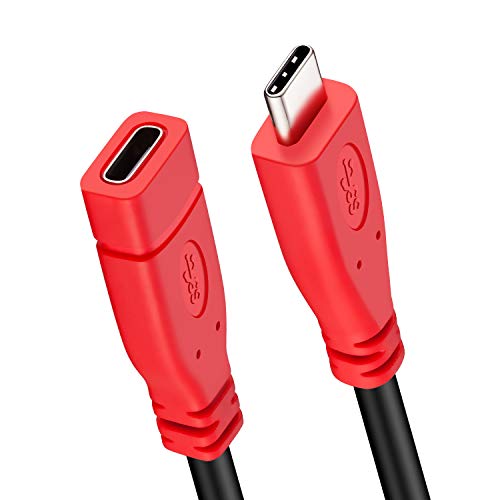 Product Cover USB Type C Extension Cable Short 1.5 ft,OrxnQ USB-C Male to USB-C Female Cable Gen 2 (10Gbps) USB C Extender Compatible with Thunderbolt 3 Compatible for Nintendo Switch, MacBook Pro and More