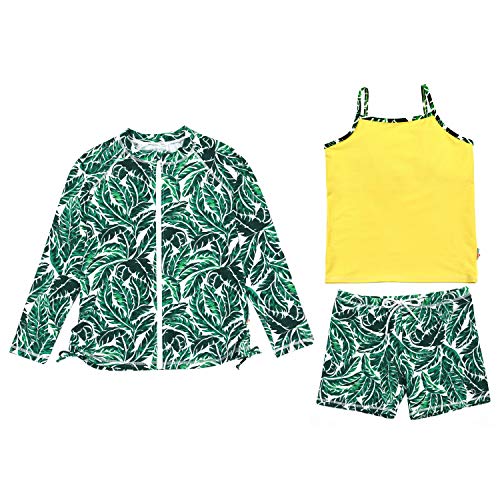 Product Cover SwimZip Girl 3 Piece Long Sleeve Rash Guard, Tankini & Shorts | Multiple Colors