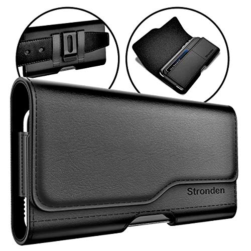 Product Cover Stronden iPhone 11, iPhone XR Holster - Leather Belt Case with Belt Clip/Loop [Magnetic Closure] Premium Pouch w/Built in ID Card Holder (for Slim/Thin Case ONLY)