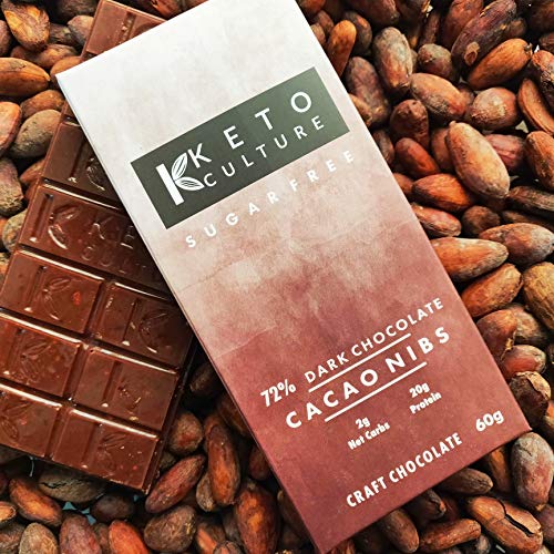 Product Cover Nepenthe Coffee and Chocolates The Keto Culture Organic Cacao Nibs Sugar-Free Dark Chocolate,  60 g