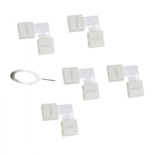 Product Cover Cut-End Connector for Philips Hue Lightstrip Plus (5 Pack, White)