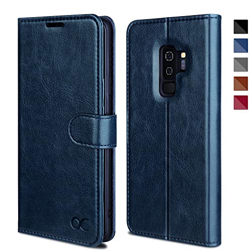 Product Cover OCASE Samsung Galaxy S9 Plus Case, S9 Plus Wallet Case [TPU Shockproof Interior Protective Case] [Card Slot] [Kickstand] [Magnetic Closure] Leather Flip Case for Samsung Galaxy S9 Plus (Blue)