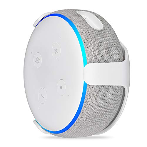 Product Cover Wall Mount Compatible with Echo Dot (3rd Gen) - Mounting Alternative for Your Alexa Smart Speaker (White, 1 Pack)