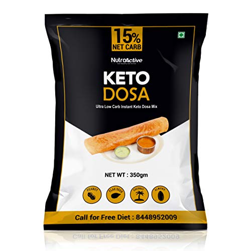 Product Cover NutroActive Keto Dosa Mix, 2 gm Net Carb Per Dosa, Gluten Free - 350gm