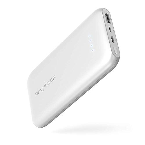 Product Cover USB C Power Bank RAVPower 10000mAh Portable Charger, Ultra-Slim 10000 Phone Charger with 5V/3A Type-C Port Power Pack Battery Pack for Nintendo Switch, Galaxy S8, Google Pixel 2, iPhone, iPad and More
