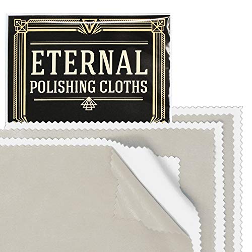 Product Cover Eternal Polishing Cloth Set Removes Tarnish and Protects Jewelry, Watch, Coin, Silver, Gold (3 Sets)
