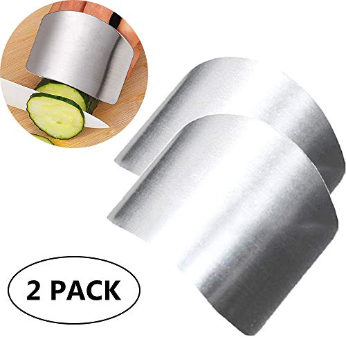 Product Cover ZOCONE 2 PCs Finger Guard For Cutting Kitchen Tool Finger Guard Stainless Steel Finger Protector Avoid Hurting When Slicing and Dicing Kitchen Safe Chop Cut Tool (PH0088)