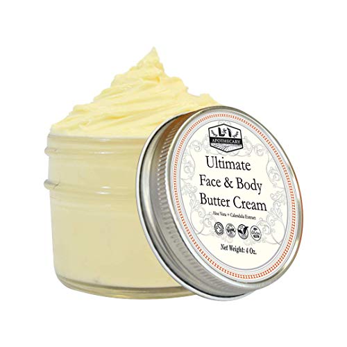 Product Cover 4 Oz. Ultimate Face & Body Calendula Cream With Aloe Vera + Calendula Extract - Eczema Cream, Itch Cream, for Rough, Dry, Irritated & Chapped Skin, Itch Relief. Calendula Cream For Face & Body