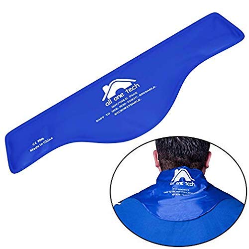 Product Cover Blue Neck Ice Pack - Cold Compress Shoulder Therapy Wrap Shoulder Ice Pack - Hot & Cold Therapy Pack Gel Ice Packs for Swelling, Injuries, Headache, Cooler(21