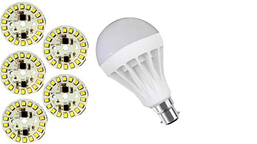 Product Cover Tulsi Enterprises LED Bulb Raw Material of 9 Watt DOB Direct on Board (White) - Pack of 5 Mcpcb Only