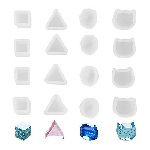 Product Cover Phoneix 16pcs Tiny Silicone Stud Earring Pendant Jewelry Mold for Resin, Casting, Jewelry Making DIY Craft Tool