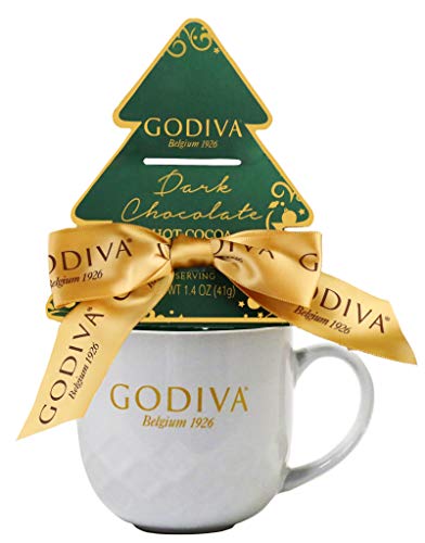 Product Cover Thoughtfully Gifts, Godiva Holiday Mug Set, Includes Ceramic Mug and Dark Chocolate Hot Cocoa