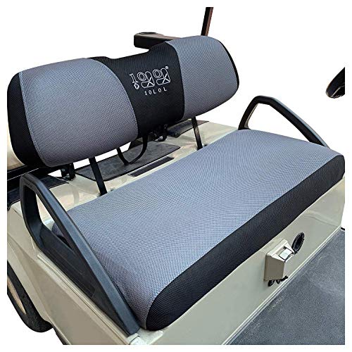 Product Cover 10L0L Golf Cart Seat Cover Set Fit for Club Car DS Precedent & Yamaha, Warm Bench Seat Covers for Cold Winter Weather, Breathable Washable Polyester Mesh Cloth Gray Black Beige Red Blue