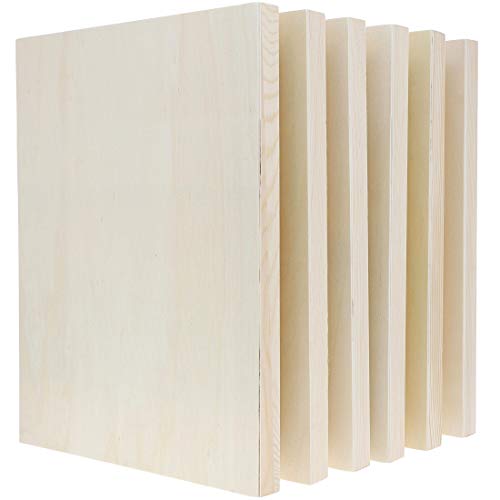Product Cover Bright Creations 6-Pack Unfinished Wood Cradled Panel Boards, 9 x 12 Inches