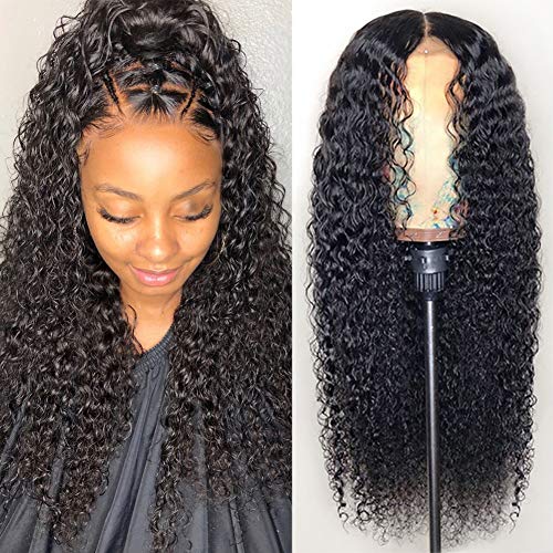 Product Cover CYNOSURE Lace Front Human Hair Wigs for Black Women 13x4 9A Curly Lace Front Wigs Human Hair Pre Plucked With Baby Hair (20, Curly Wigs)