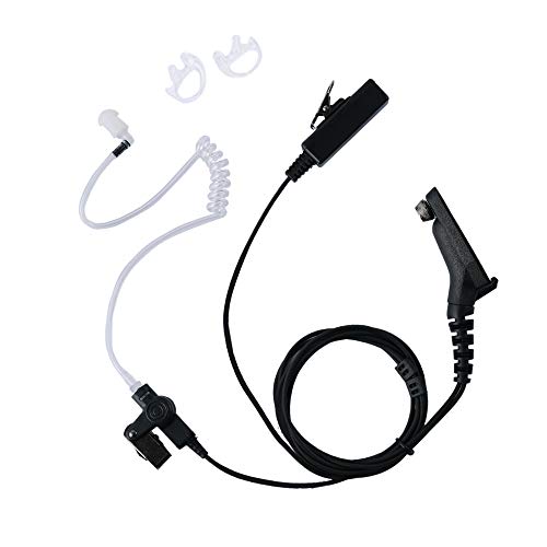 Product Cover Caroo 2 Wire Surveillance Kit Eeapiece Headset with One Pair Medium Earmolds for Motorola 2 Way Radio XPR7580 XPR6550 XPR 7380 APX6000 APX4000 XPR7350 APX7000 XPR7550 XPR6350 Walkie Talkie