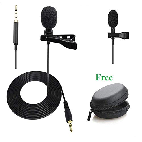 Product Cover Alfa Mart 3.5mm Microphone Mini Singing and Recording mini Mic Lavalier Lapel Microphone and lapel mic with Long Cable for youtube mic Voice Chat, Video Conferencing & Recording and Carrying Pouch