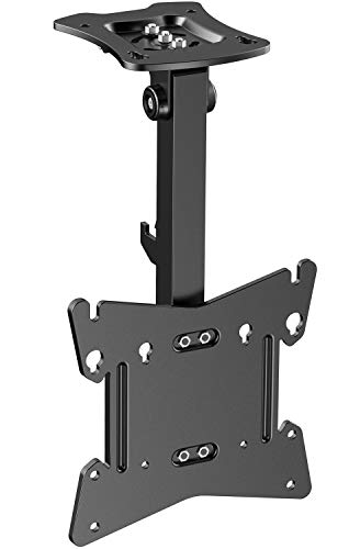Product Cover PERLESMITH Adjustable Ceiling TV Wall Mount - Swivel Tilting Bracket fits 17-39 Inch LCD LED Plasma TVs, Monitor, Flat Panel Screen Display - Full Motion Roof Mount Holds up 44lbs with VESA 200 x 200