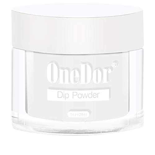 Product Cover OneDor Nail Dip Dipping Powder - Acrylic Color Pigment Powders Pro Collection System, 1 Oz. (13 - White)