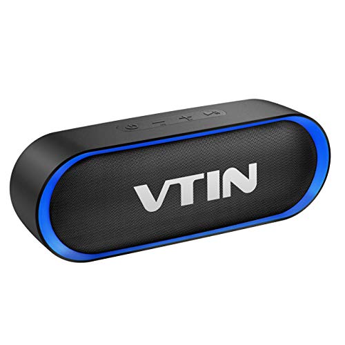 Product Cover VTIN R4 Bluetooth Speaker V5.0, Portable Bluetooth Speaker with 24H Playtime, Crystal Clear Stereo Sound, 10W Powerful Waterproof Speaker, Built-in Mic, Support TF Card, Suitable for Home and Outdoor