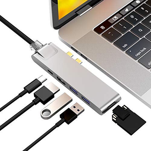 Product Cover Purgo 7-in-2 USB C Hub Adapter Dock for 2019-2016 MacBook Pro 16