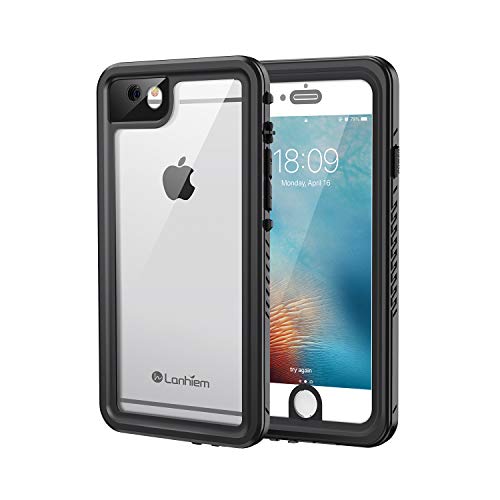 Product Cover Lanhiem iPhone 6 / 6s Case, IP68 Waterproof Dustproof Shockproof Case with Built-in Screen Protector, Full Body Sealed Underwater Protective Cover for iPhone 6 / 6s (Black)