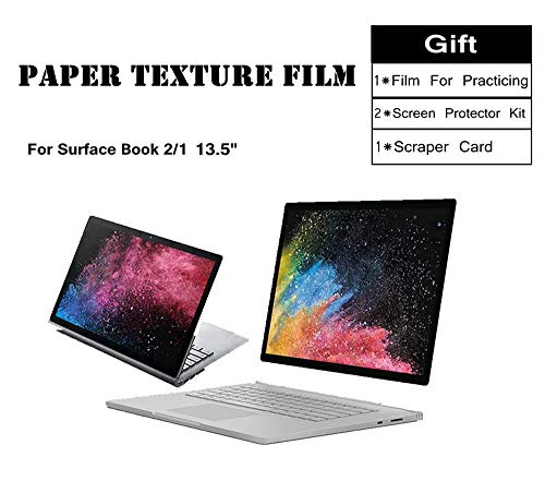 Product Cover Honeymoon Paper Like Screen Protector for Microsoft Surface Book 2/1 13.5 Inch, Write, Draw and Sketch Like on Paper.No Fingerprint/Anti-Glare(Surface Book 2/1,13.5